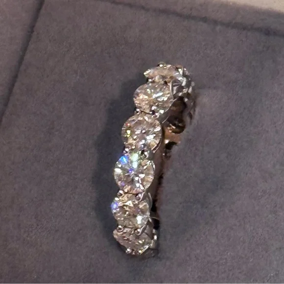 Brand New Eternity Band Ring Moissanite - Picture 1 of 5
